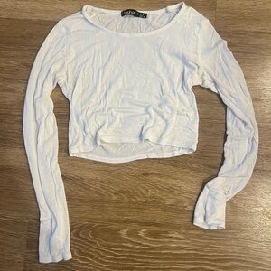 White boohoo basic top